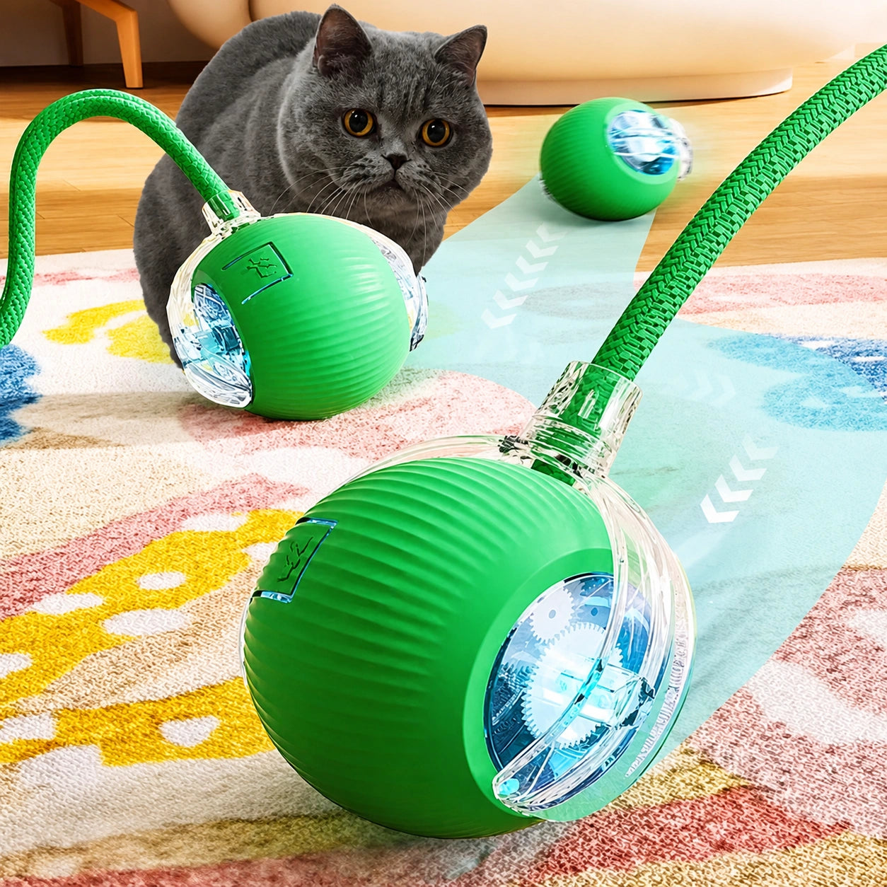 New Cat Interactive Ball Toy,Automatic Rolling Cat Ball Rechargeable,Smart Kitten Interactive Toy,Intelligent Balls Toy for Cat