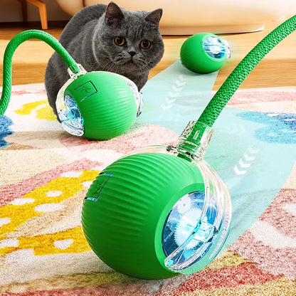 New Cat Interactive Ball Toy,Automatic Rolling Cat Ball Rechargeable,Smart Kitten Interactive Toy,Intelligent Balls Toy for Cat