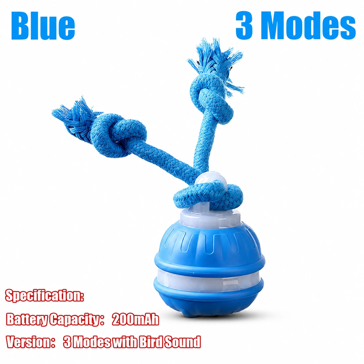 Interactive Dog Toys Smart Rolling Ball With Rope Motion Activated Automatic Moving Squeaky Dog Training Puppy Chew Toy Balls